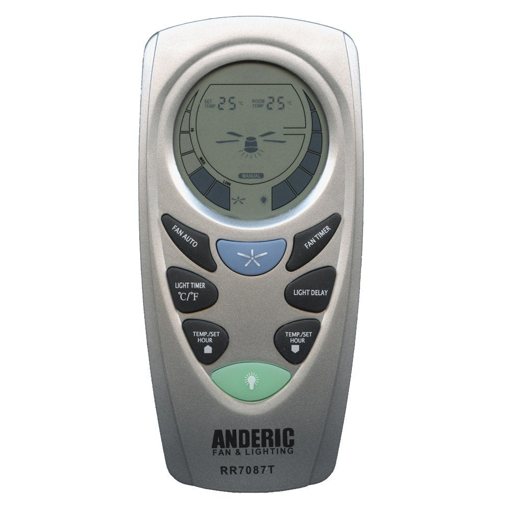 Anderic Uc7087T With Fan Timer Key For Hampton Bay Ceiling Fans   Fccid: Chq7087T   Rr7087T   Silver