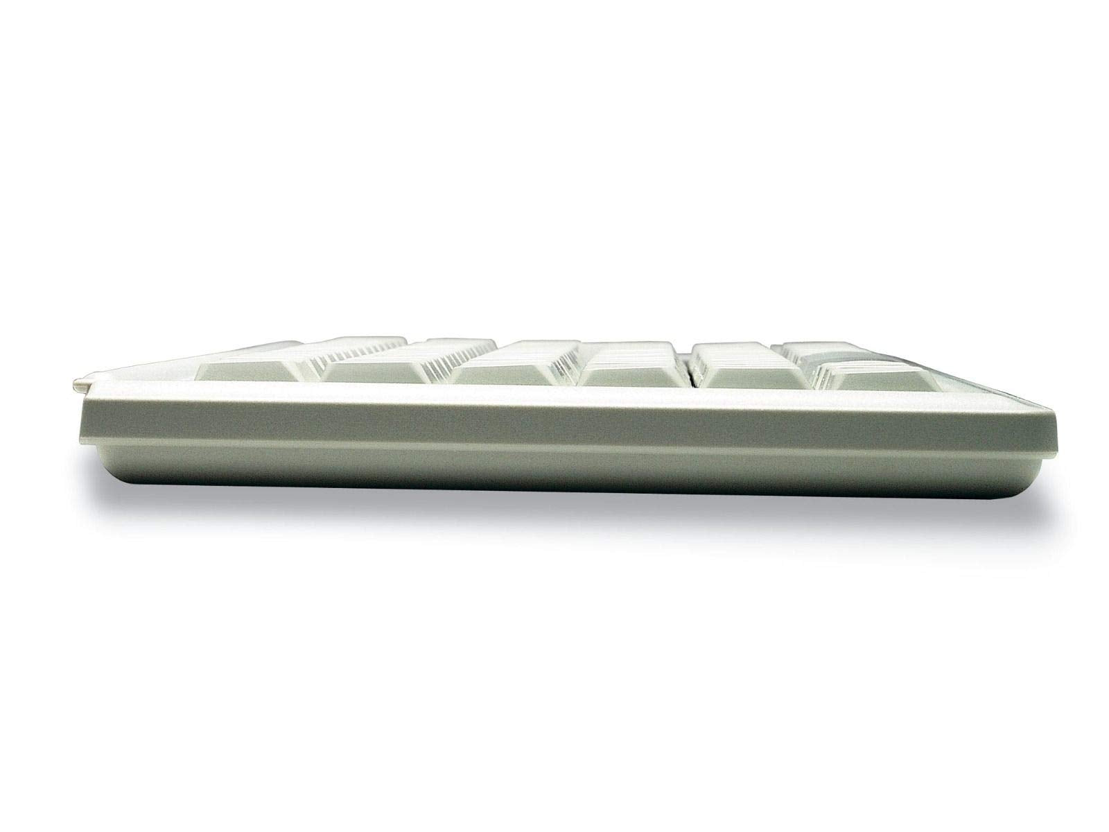 Cherry G84-4420Lubeu-0 Ultraslim Compact Keyboard With Usb Interface And Optical Trackball, 15 Width, Light Gray