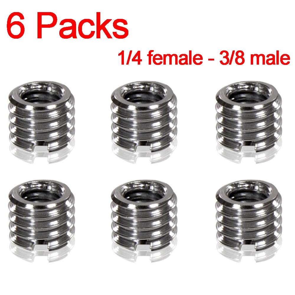 3/8'' To 1/4'' Tripod Ballhead Reducer Bushing Convert Screw Adapter,1/4'' To 3/8'' Tripod Ballhead Camera Convert Screw Adapter