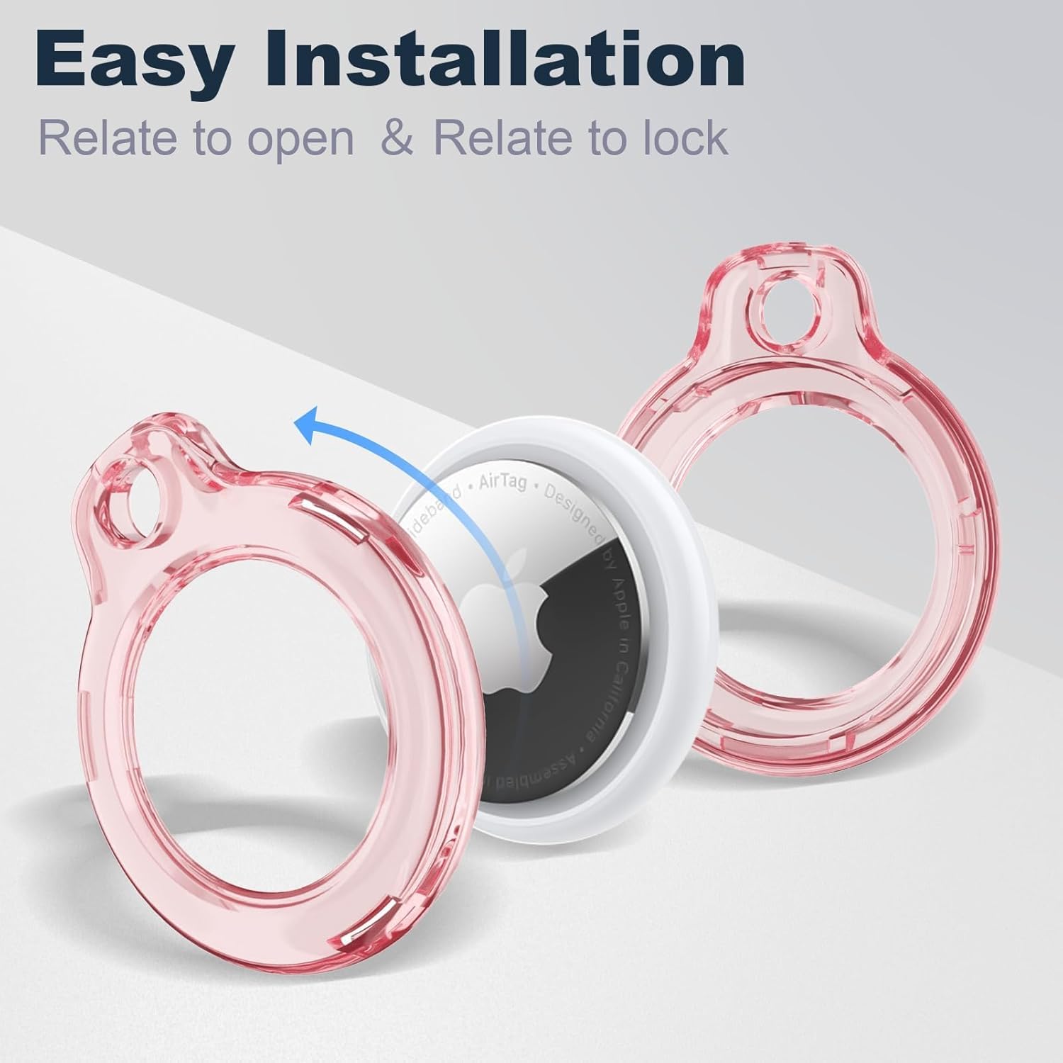 ?4 Pack? Molosleeve Airtag Holder Air Tag Case With Keychain, Anti Scratch Airtags Key Chain For Apple Air Tags, Airtag Accessor