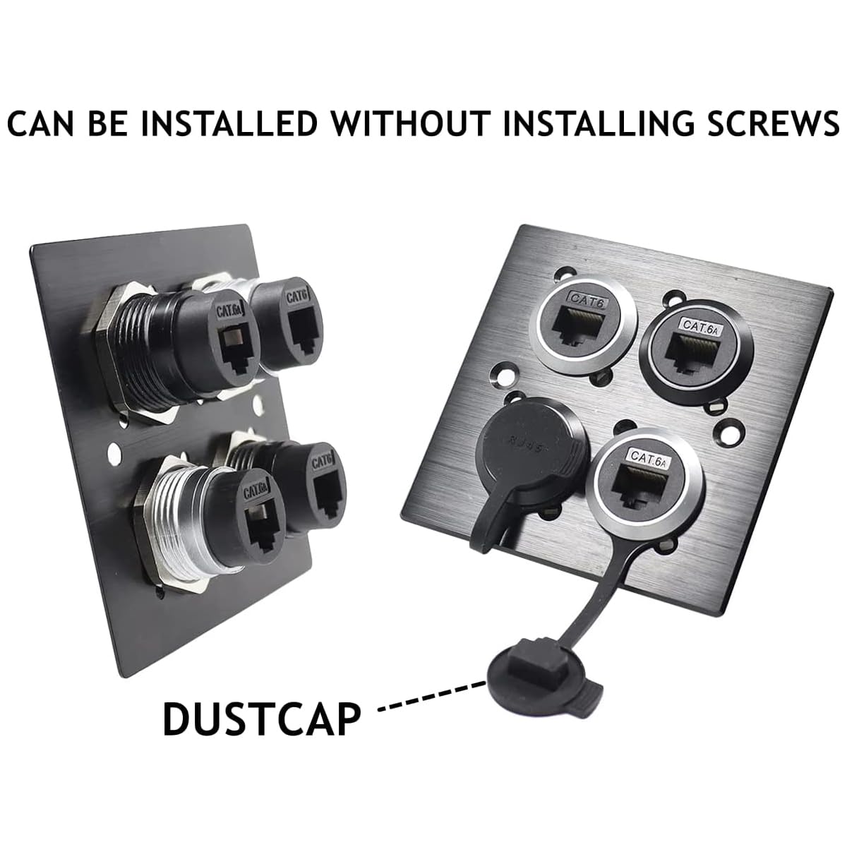 Penglin 5Pcs Waterproof Rj45 Panel Mount Connector,Rj45 Cat6A/6/5E Shielded Ethernet Lan Pass Through Connector Female To Female