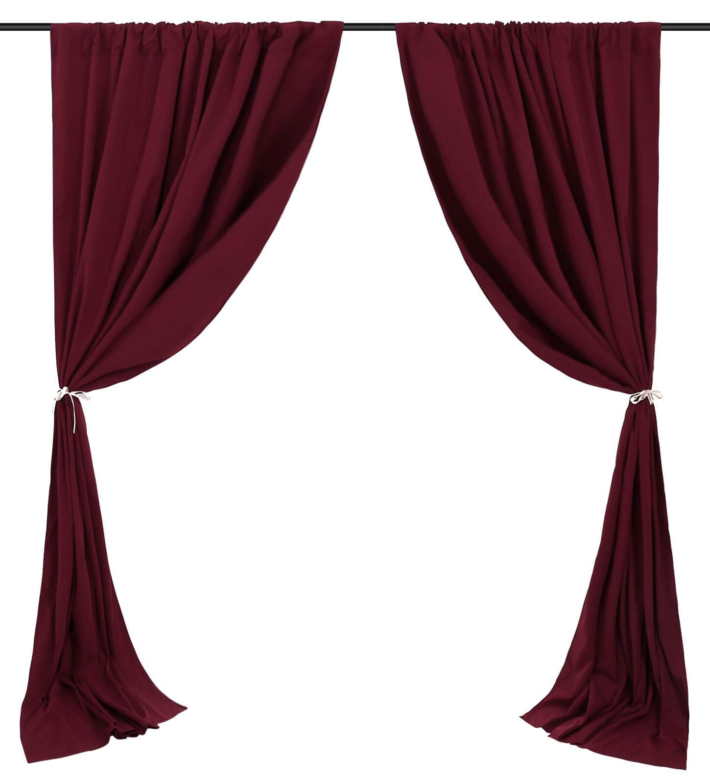 Mokohouse 10Ft X 8Ft Burgundy Backdrop For Parties Burgundy Backdrop Drape For Birthday Wedding 2 Panels 5Ft X 8Ft