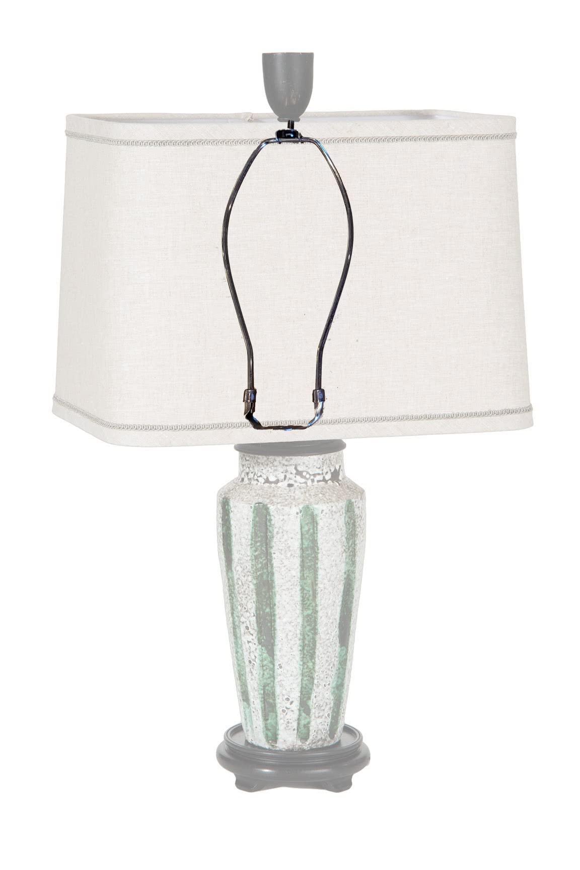 B&P Lamp 9 Inch Heavy Duty Lamp Harp, Antique Brass Finish