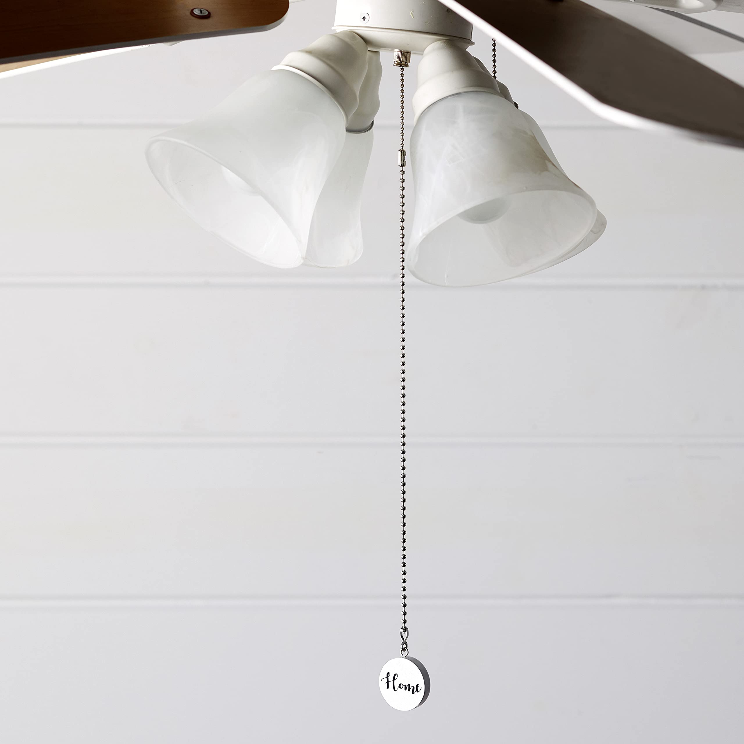 Sentiments Ceiling Fan Pull Chains With Reverse Sides - White - Set Of 2