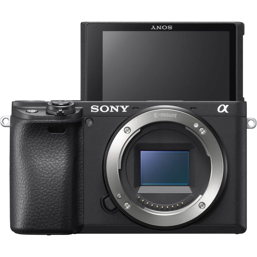 Sony A6400 Mirrorless Camera Ilce-6400/B, 64Gb Card, Card Reader, Case, Flex Tripod, Hand Strap, Memory Card Wallet, Cap Keeper,