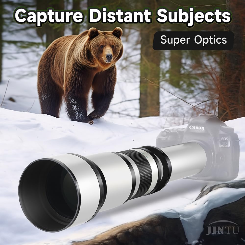 Ef/Ef S 650 1300Mm F/8 Telephoto Zoom Lens Manual Cameras Lenses+ T Mount For Canon Slr Cameras T8I/T7I/T7/T6S/T6I/T6/T5I/T5/T4I/T3I/T3/T2I/60D 4000D 2000D 90D 5D Iii /250D/750D/760D/1200D/1300D/6D