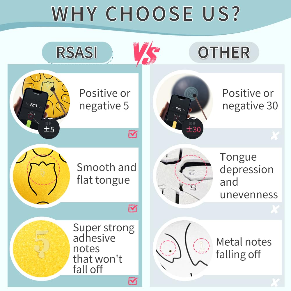 Steel Tongue Drum 6 Inche 11 Note Steel Drums Rain Chime,Raindrop Drum,Rain Drum For Outside Garden(Yellow)