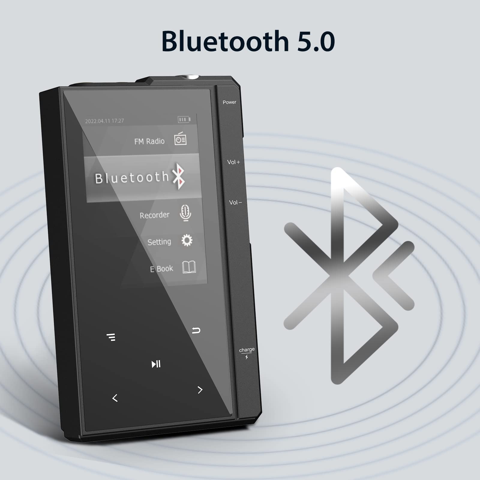 96Gb Mp3 Player With Bluetooth 5.0, Phinistec Z6 Digital Audio Player With Loud Speaker, 2.4'' Ips Super Battery Life Music Play