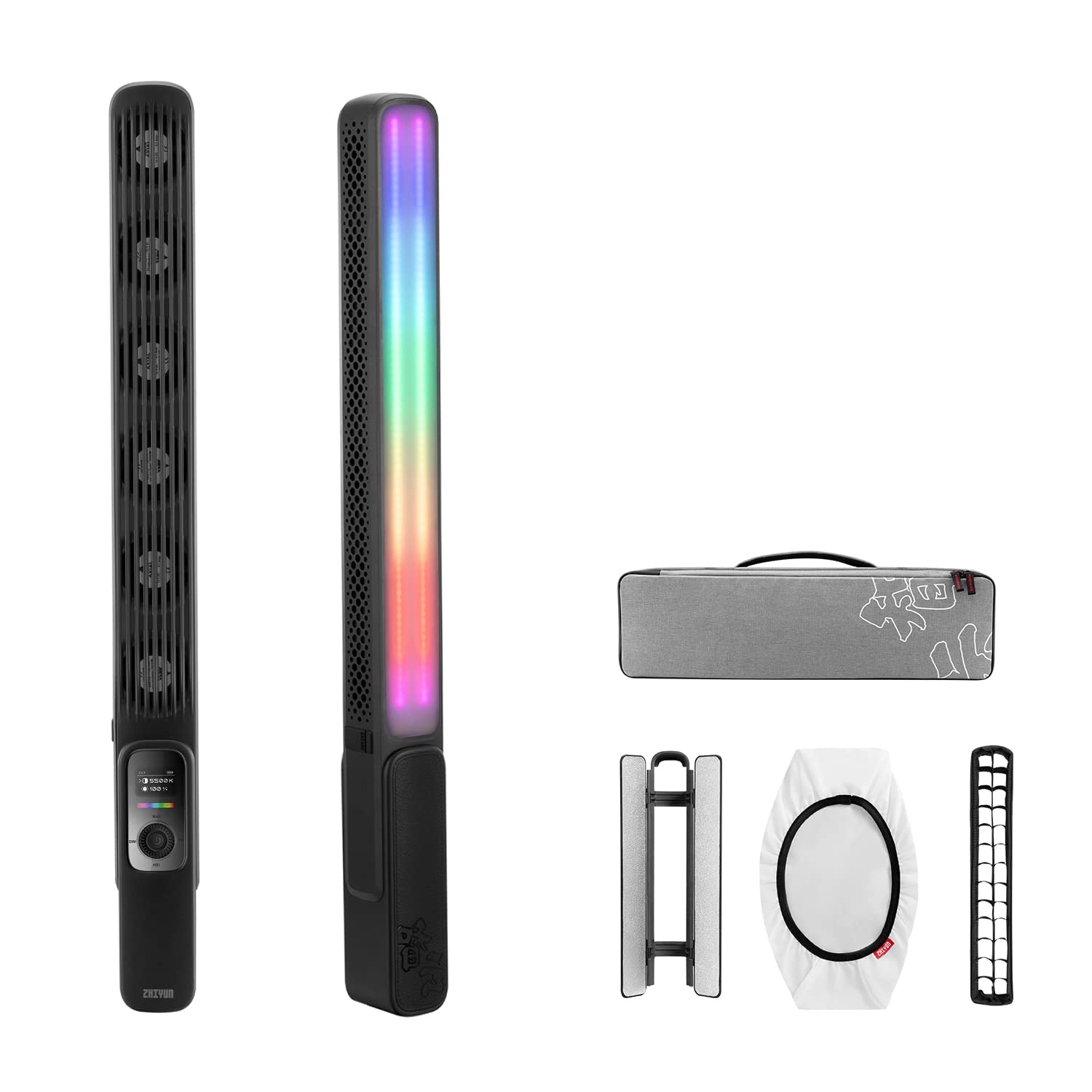 Zhiyun Fiveray F100 100W Light Stick Continuous Output Lighting,Black, 1 Count