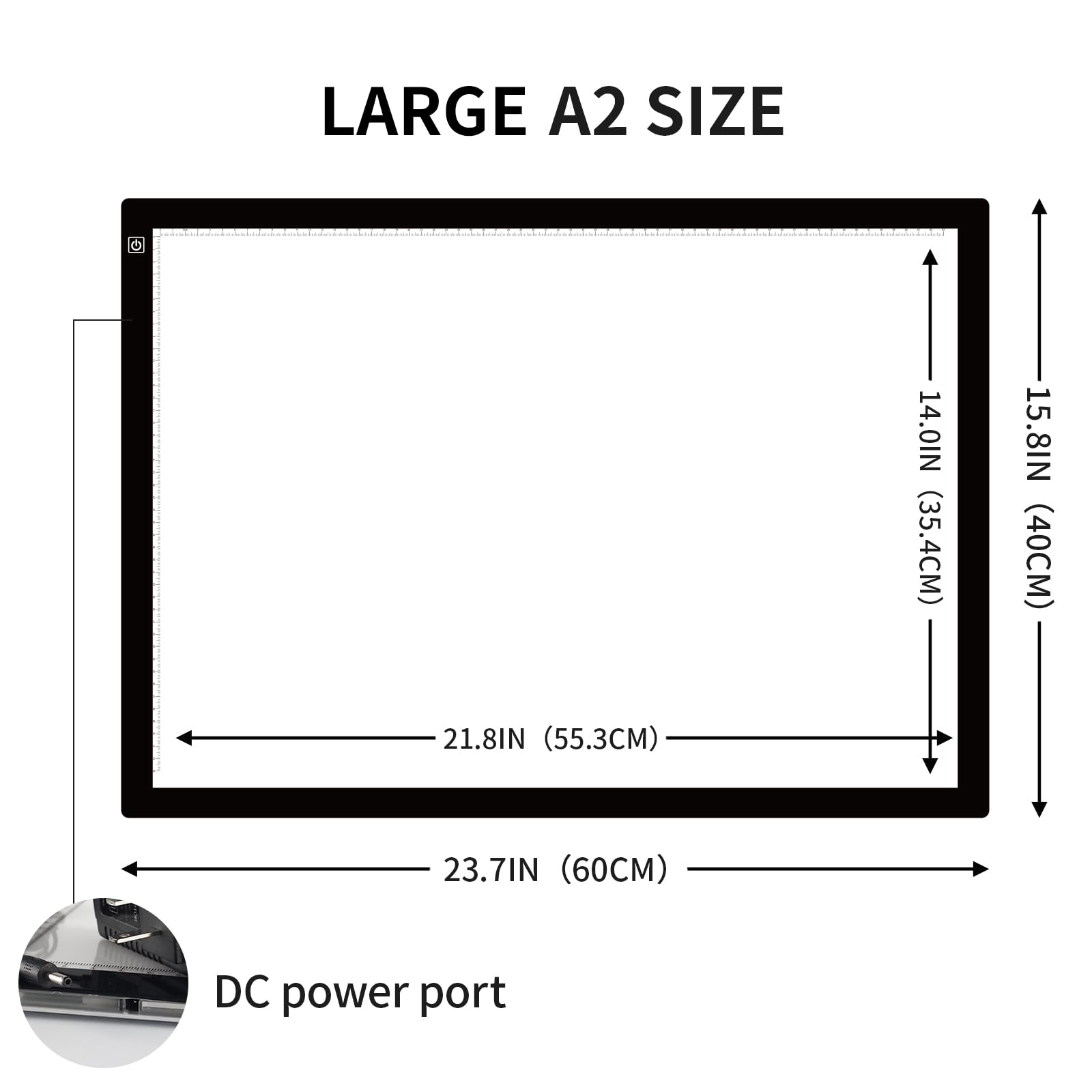 Toheto A2 Light Pad Super Thin 7Mm Portable Stepless Dimmable Brightness Large Light Box Copy Board For Diamond Painting Weeding
