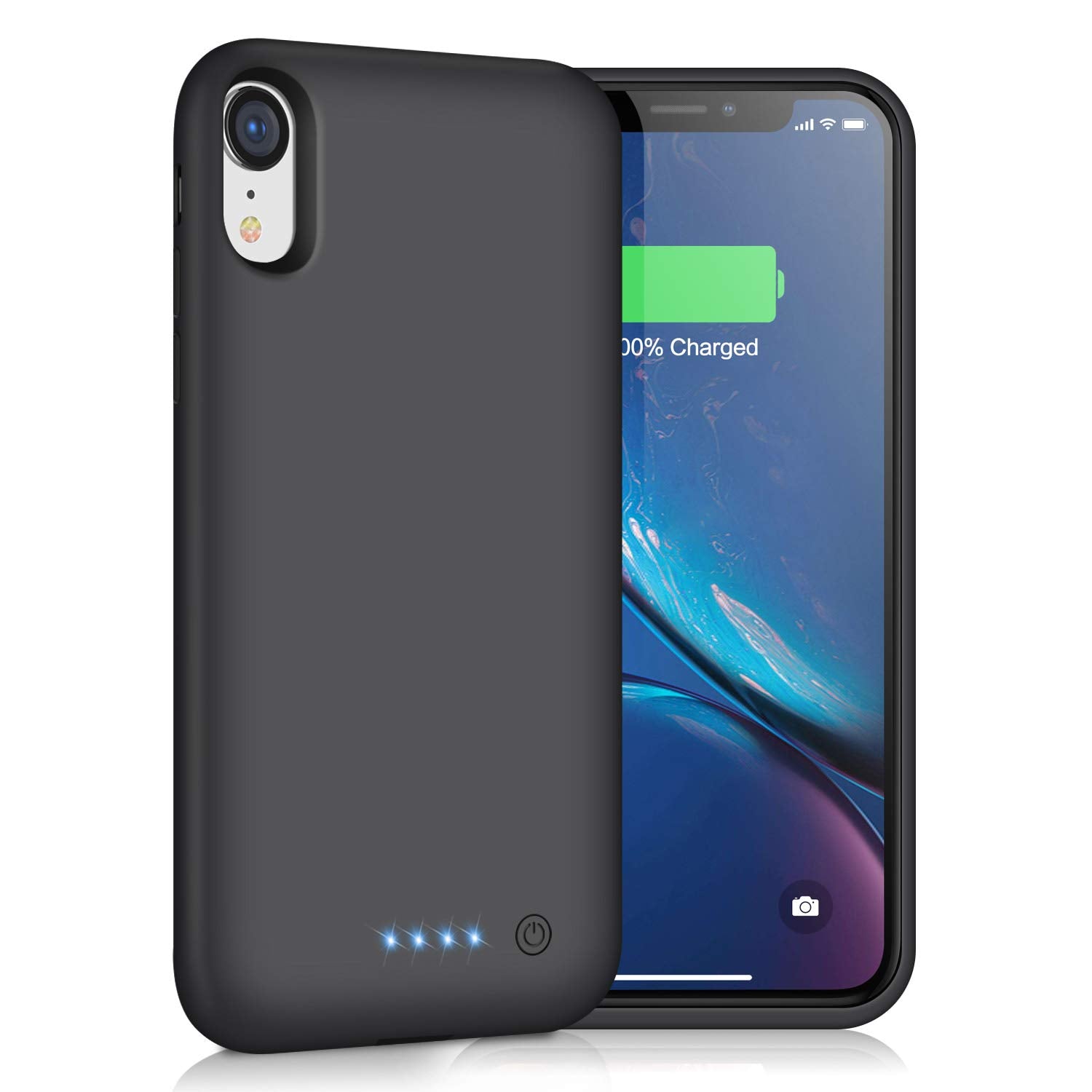 Trswyop Battery Case For Iphone Xr, 6800Mah Portable Charging Case For Iphone Xr Rechargeable Backup External Battery Pack Exten