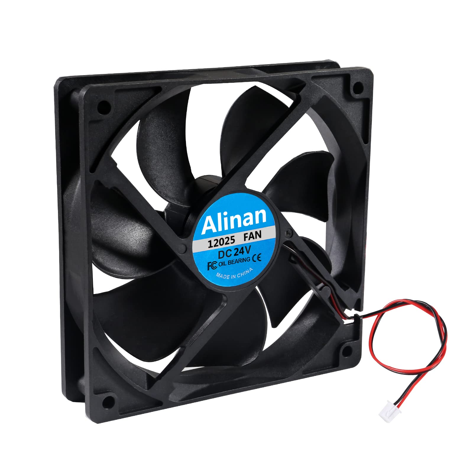 Alinan 4Pcs 12025 24V Fan 120X120X25Mm 2 Pin Sleeve Bearing Brushless Dc Cooling Fan 3D Printer Cooling Fan Computer Fan