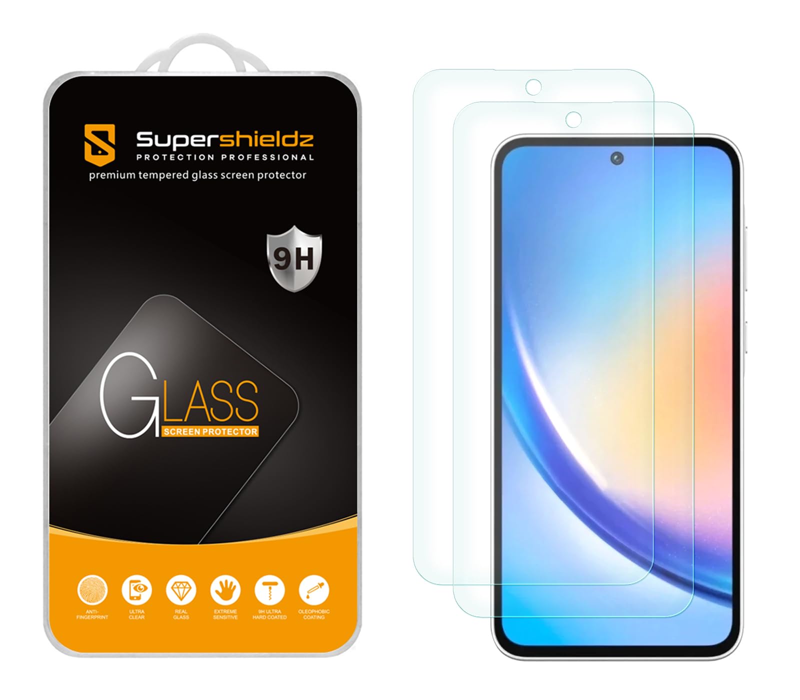 Supershieldz (2 Pack) Designed For Samsung Galaxy A35 5G Tempered Glass Screen Protector, Anti Scratch, Bubble Free