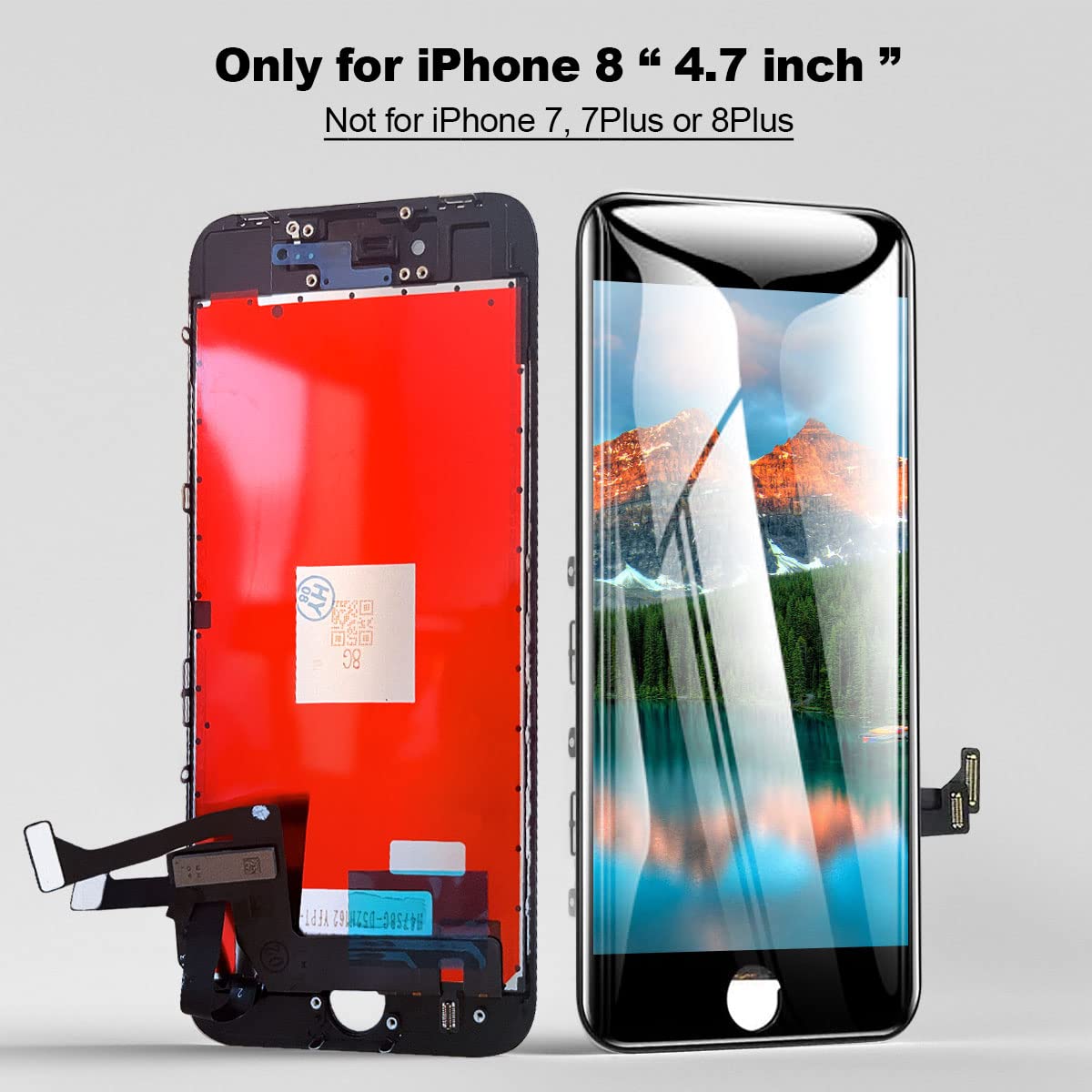 Efaithfix For Iphone 8/Se 2020 Lcd Screen Replacement Black 4.7 Inch Frame Assembly Display 3D Touch Screen Digitizer With Repai