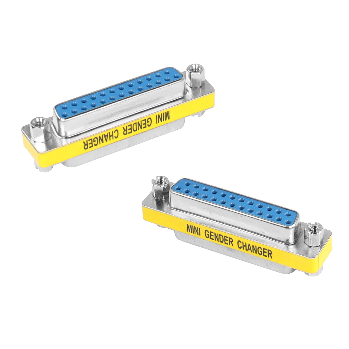Meiriyfa Db25 25 Pin Gender Changer D Sub 25Pin Coupler Serial Cable Gender Changer Rs232 Vga Adapter Connetor For Applications Pack Of 2 (Female To Female)