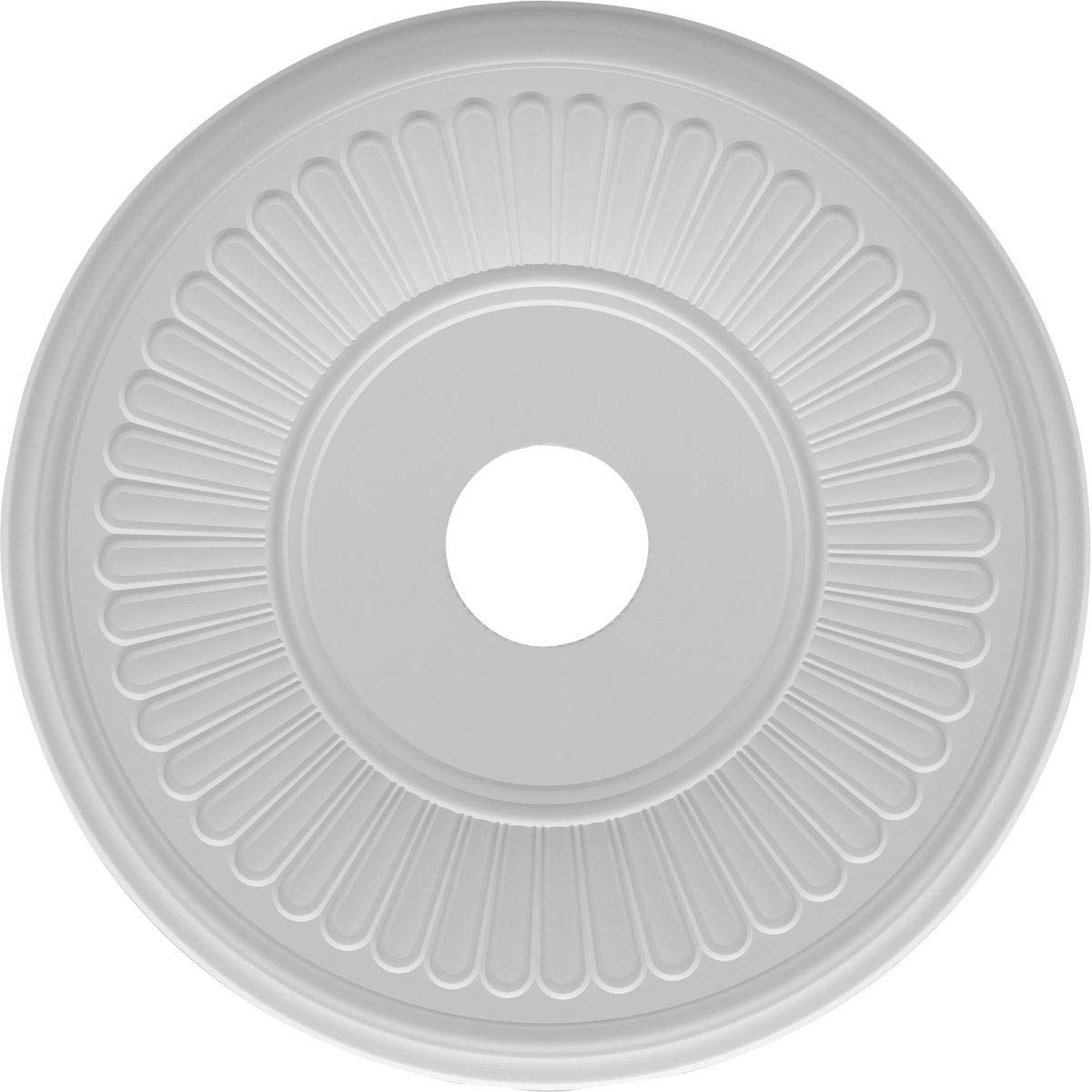 Ekena Millwork Cmp19Be Berkshire Thermoformed Pvc Ceiling Medallion (Fits Canopies Up To 8 3/8''), 19''Od X 3 1/2''Id X 1''P