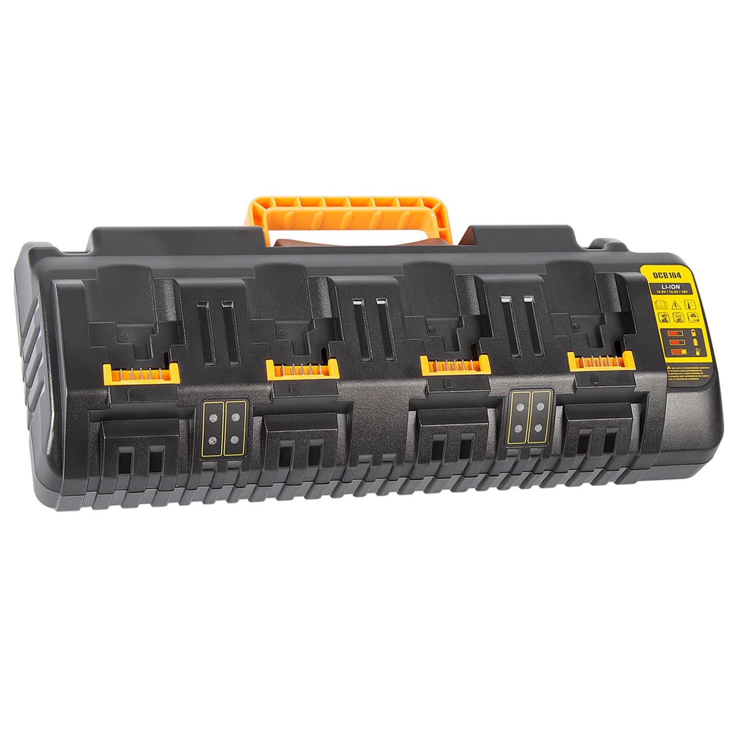 Dcb104 20V Max Battery Charger Replacement For Dewalt Battery Charger, 4 Port Multi Charger Station With 2 Usb Ports, Compatible