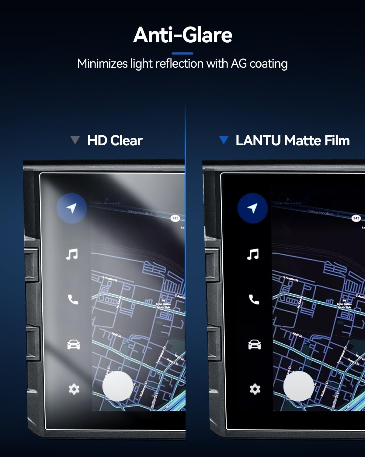 Lantu Matte Screen Protector For 2022 2024 Toyota Tundra & 2023 2024 Sequoia Accessories Tempered Glass Navigation Touchscreen P