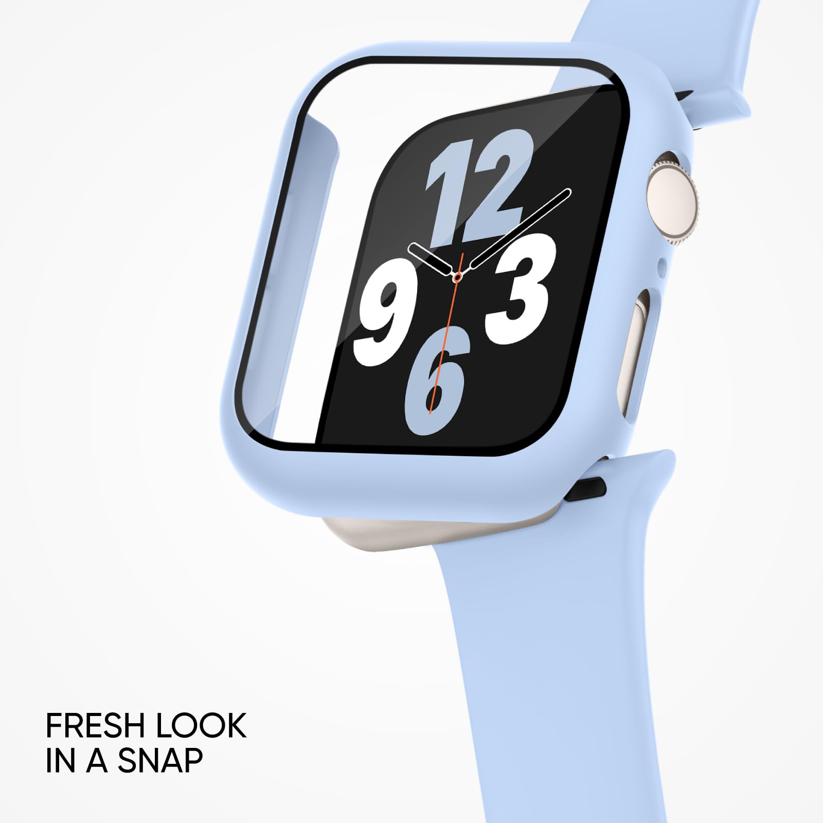 Adorique 3 In 1 For Apple Watch Band 42Mm With Case & Screen Protector, Silicone Sport Band And Protective Cover With 9H Tempe G