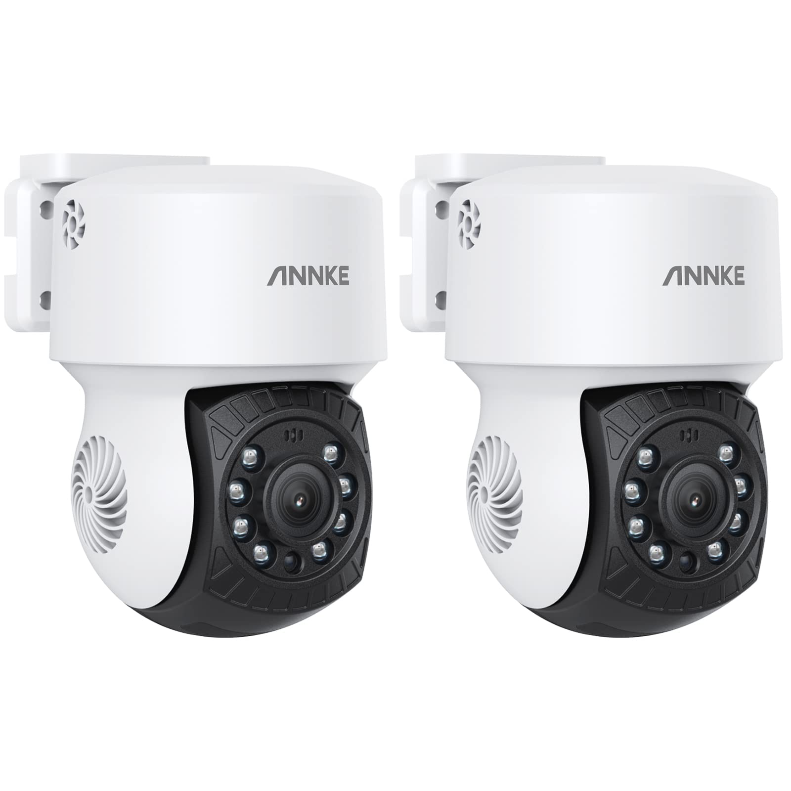Annke 2Pack 2Mp 1080P Ahd Cctv Home Surveillance Dome Wired Pt Camera With 350 Pan And 90 Tilt, 100Ft Ir Night Vision, Ip65 Weat