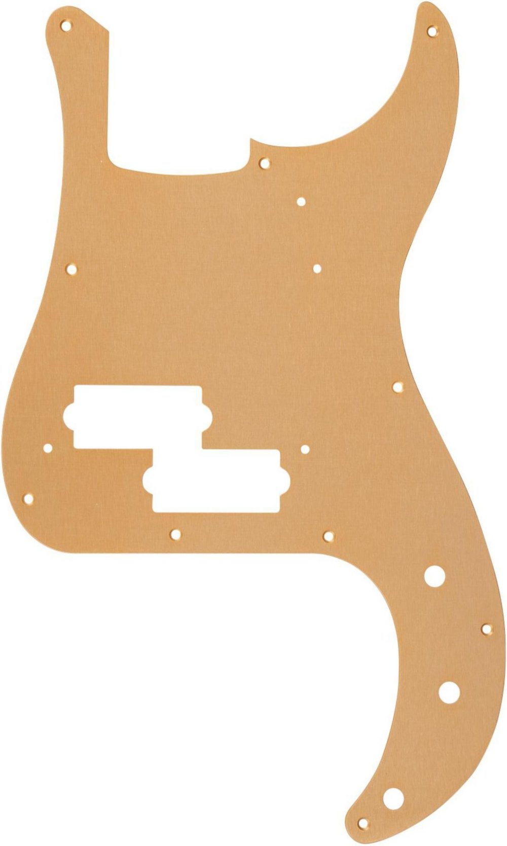 Fender Pure Vintage Pickguard, 58 Precision Bass Guitar, 10-Hole - Gold Anodized