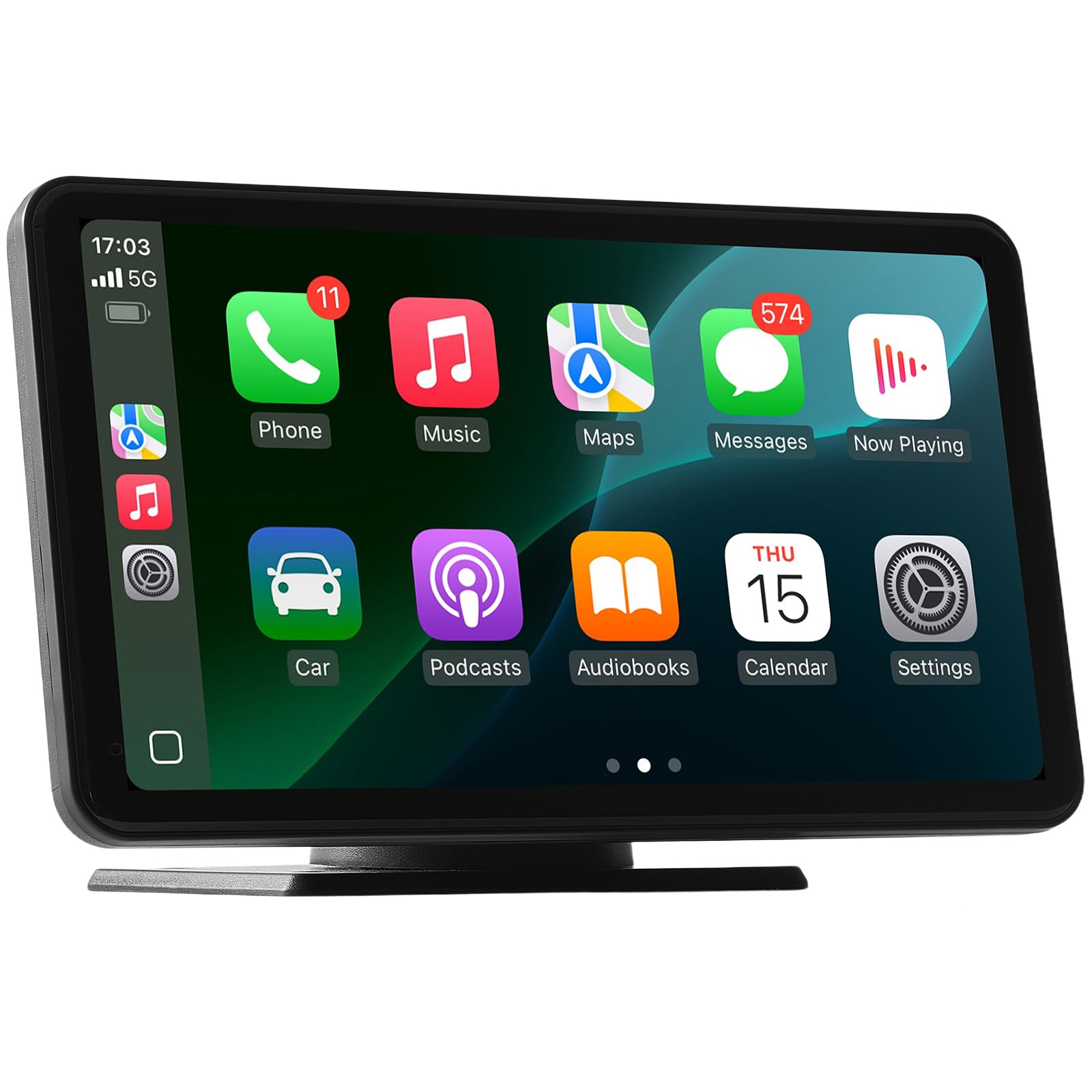 VEVOR Wireless Car Stereo, 7-Inch HD Portable Radio Touch Screen Compatible with Apple CarPlay & Android Auto, CarPlay Screen wi