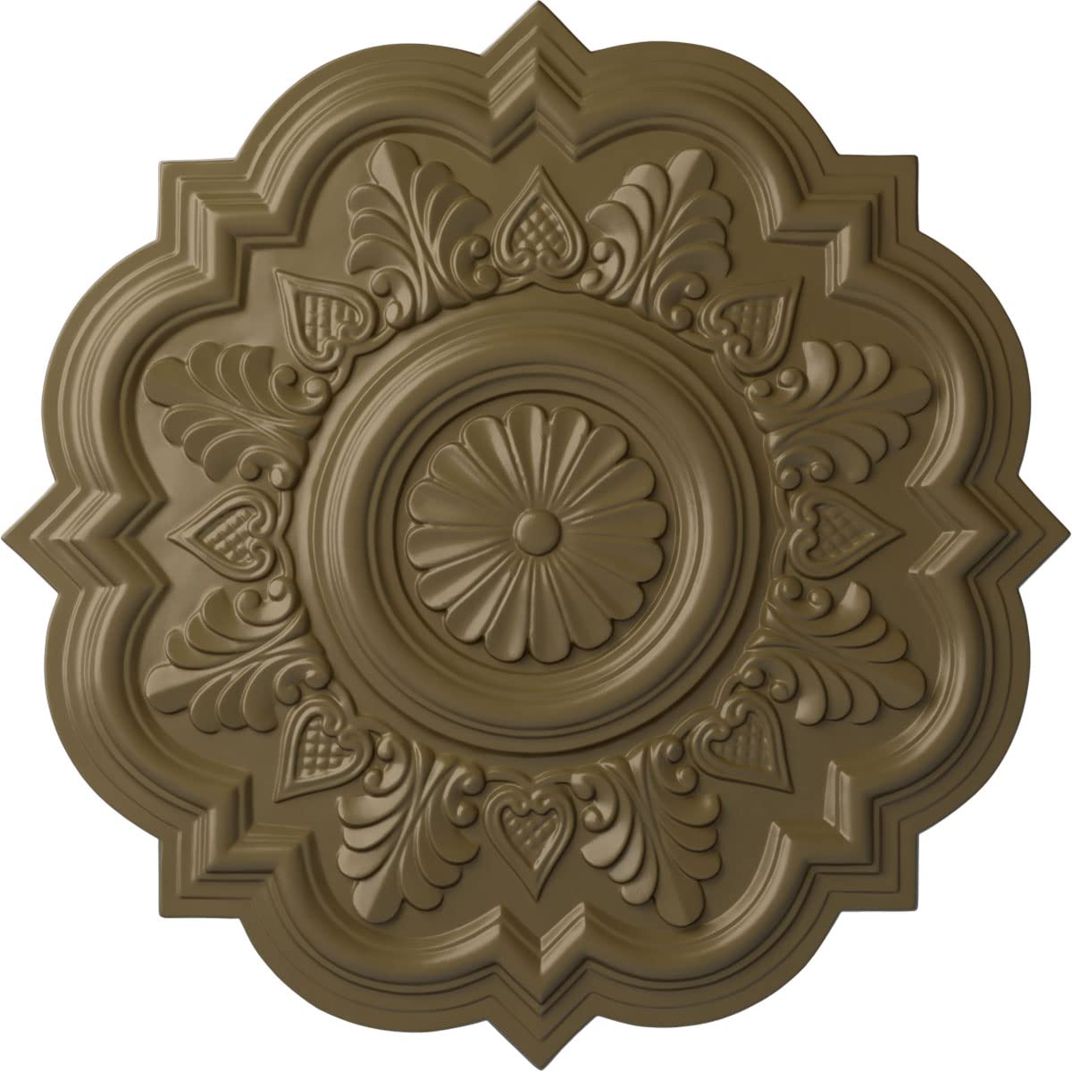 Ekena Millwork CM20DRMMF Deria Ceiling Medallion, 20 1/4 OD x 1 1/2 P, Mississippi Mud