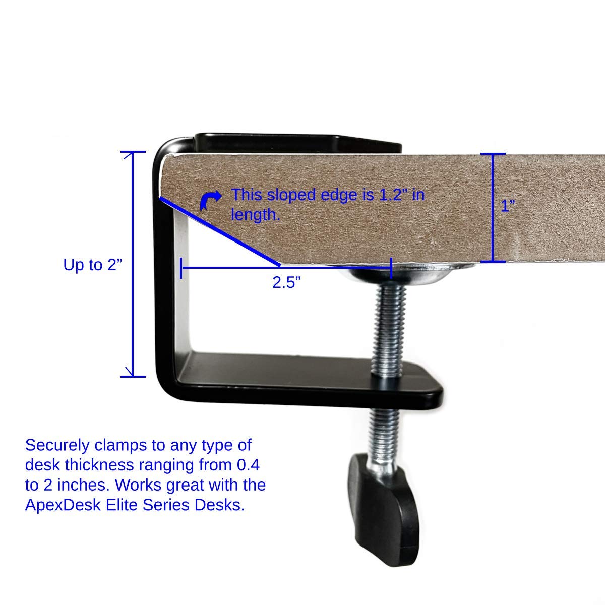 Apexdesk Dual Monitor Arm Desk Mount   Adjustable Height Gas Spring   Vesa Mount With C Clamp & Mounting Base   Computer Monitor