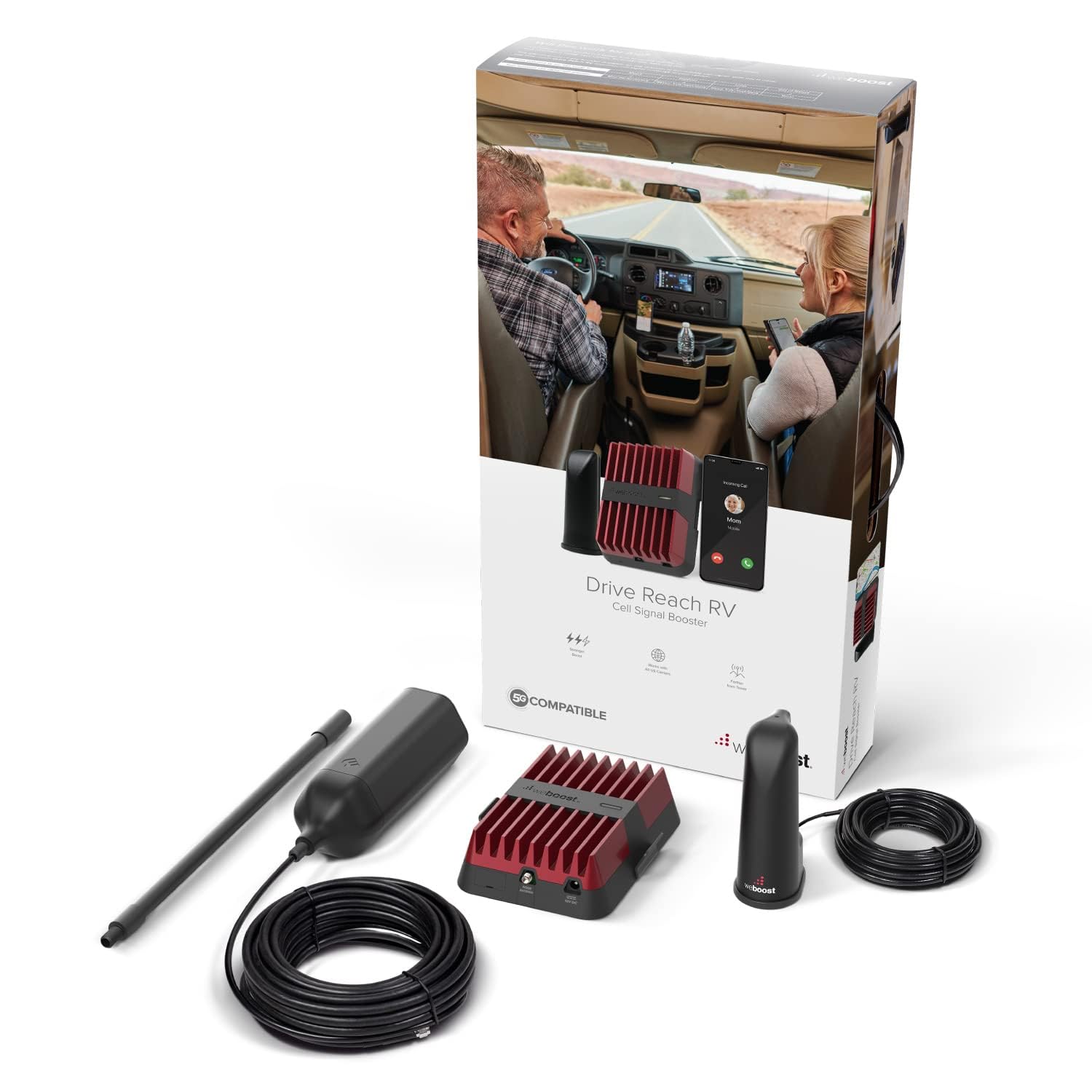 weBoost Drive Reach RV - Cell Phone Signal Booster kit | Boosts 4G LTE & 5G for All U.S. Carriers - Verizon, AT&T, T-Mobile & mo