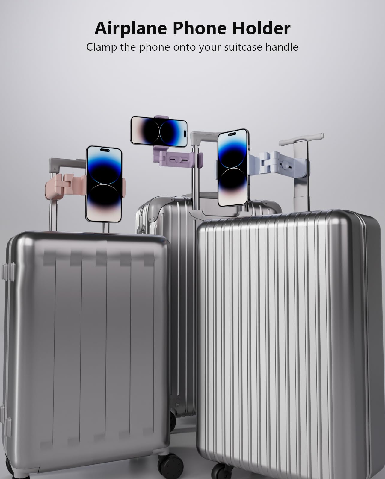 Universal Handsfree Airplane Travel Essentials Phone Holder/ Mount For Flying With 360 Degree Rotation, Miikare Travel Must Have