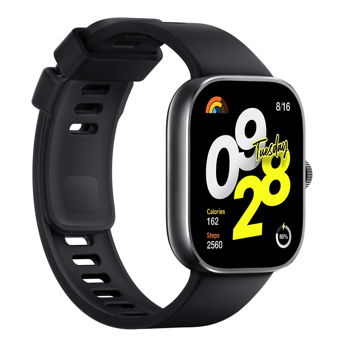 Xiaomi Redmi Watch 4 Smartwatch With 1.97' Amoled Display With 390 X 450 Pixels And 60Hz, Up To 20 Days Battery Life, Hyperos, Heart Rate And Blood Oxygen Measurements   Obsidian Black