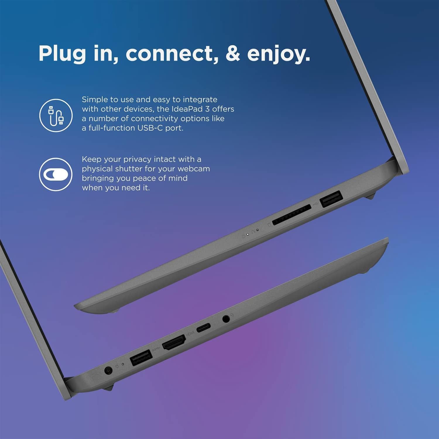 Lenovo Ideapad Laptop, 15.6'' Fhd Display, Amd Ryzen 5 5500U (Beats I7 1185G7), Long Battery Life, Usb C, Webcam, Hdmi, Wi Fi 6,