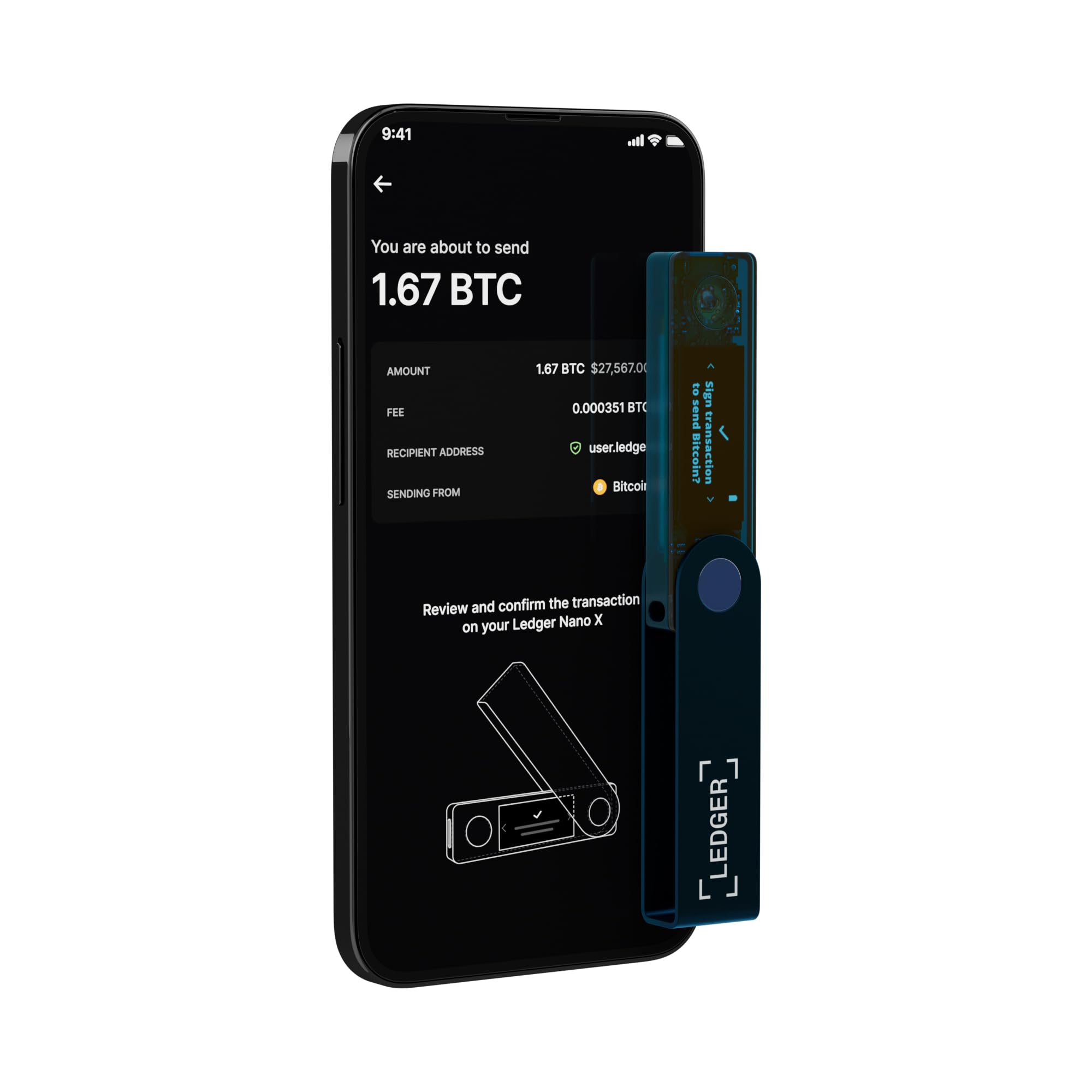 Ledger Nano X - Secure And Manage Your Crypto & Nfts On-The-Go With Our Bluetooth-Enabled Hardware Wallet (Sapphire Blue)