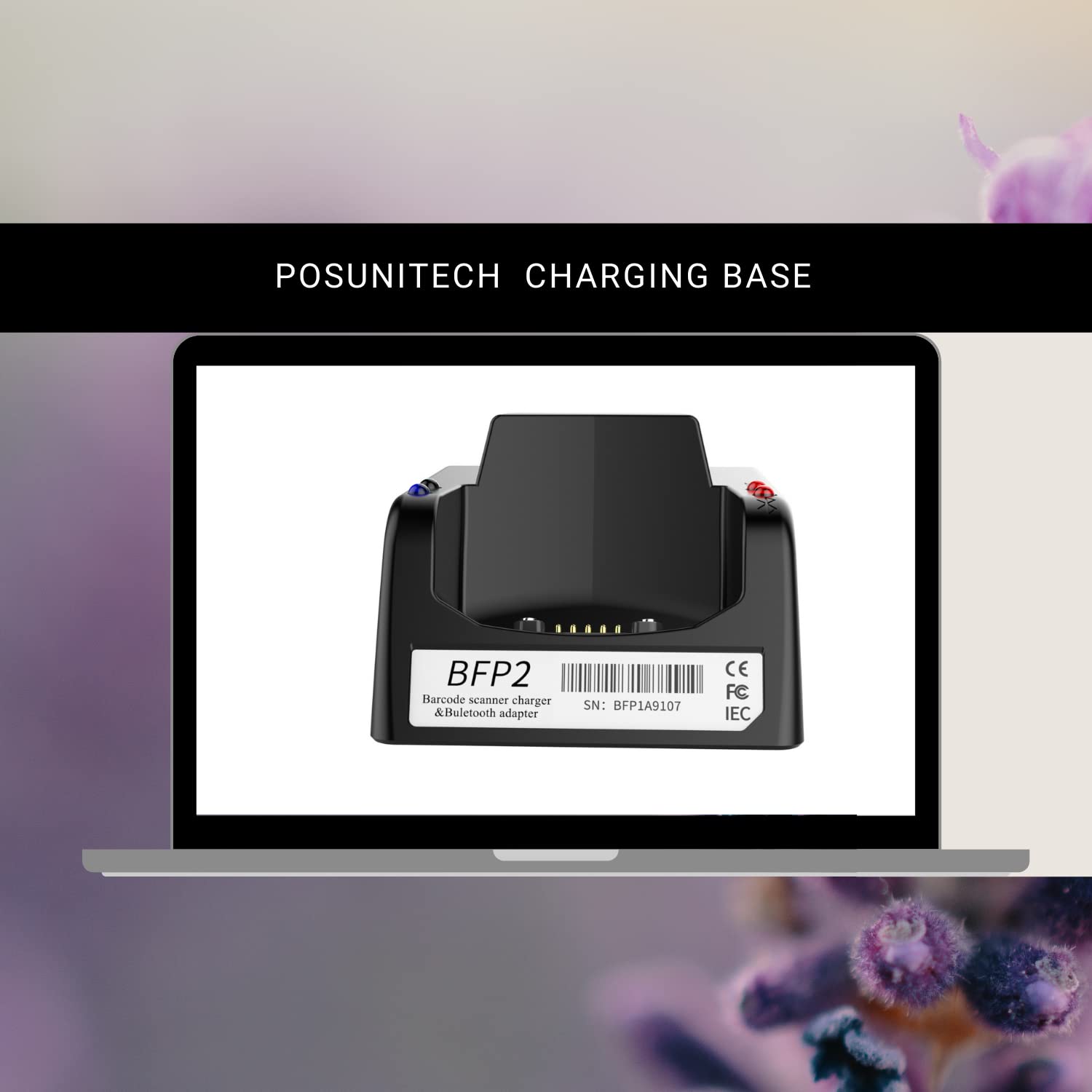 Posunitech Bluetooth Charging Cradle Charging Base Charging Dock For 1D/2D Imager Mini Pocket Barcode Scanner Warehouse Pickup B