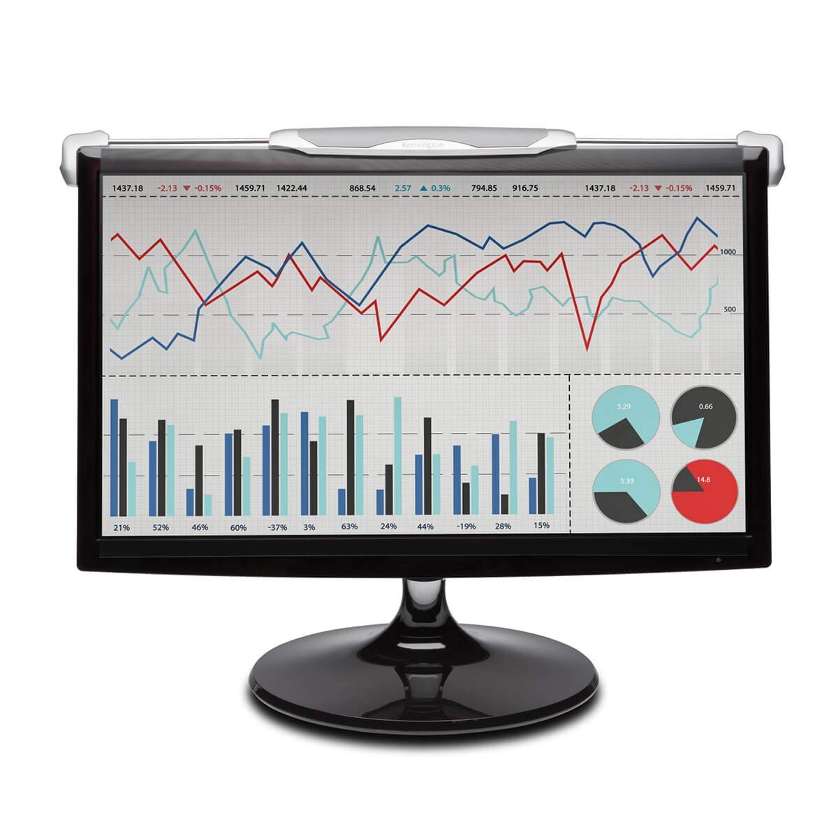 Kensington Snap 2 Flat Panel Privacy Filter For 20'' To 22'' Widescreen Flat Panel Monitor