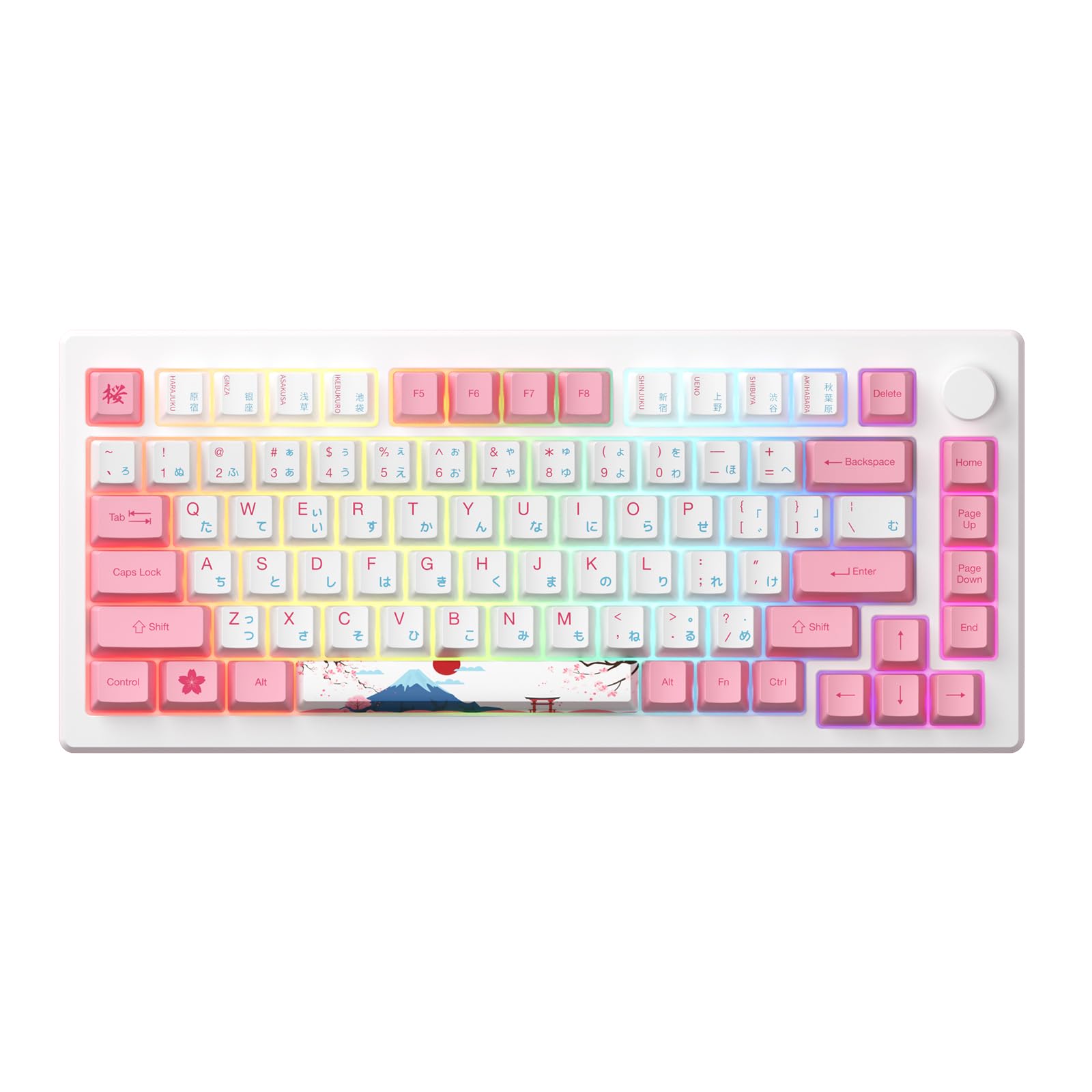 Akko Magnetic Switches Rapid Trigger Gaming Keyboard, Mod007B Pc World Tour Tokyo Wired/Wireless 75% Mechanical Keyboard With Kn