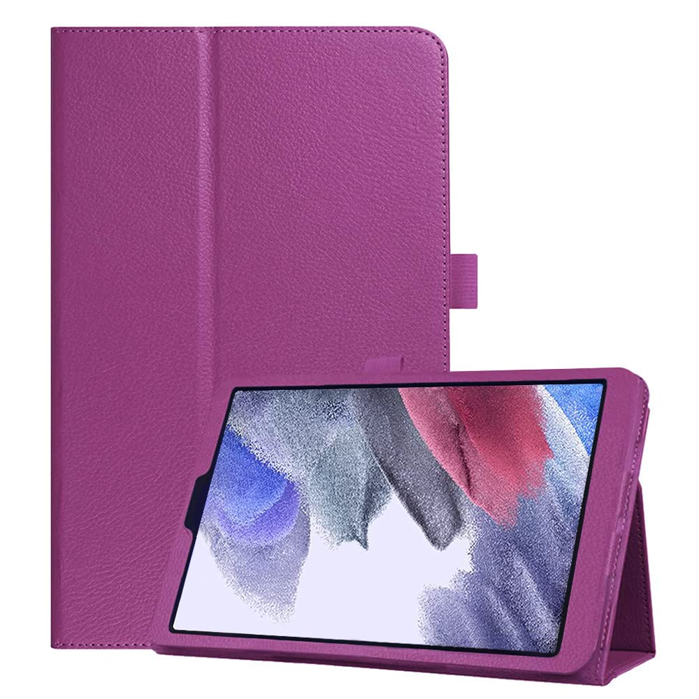Ekvinor Tablet Case For Galaxy Tab A7 Lite 8.7 Inch 2021, Purple Pu Leather Folio Stand Protective Cover   Sm T220/T225/T227