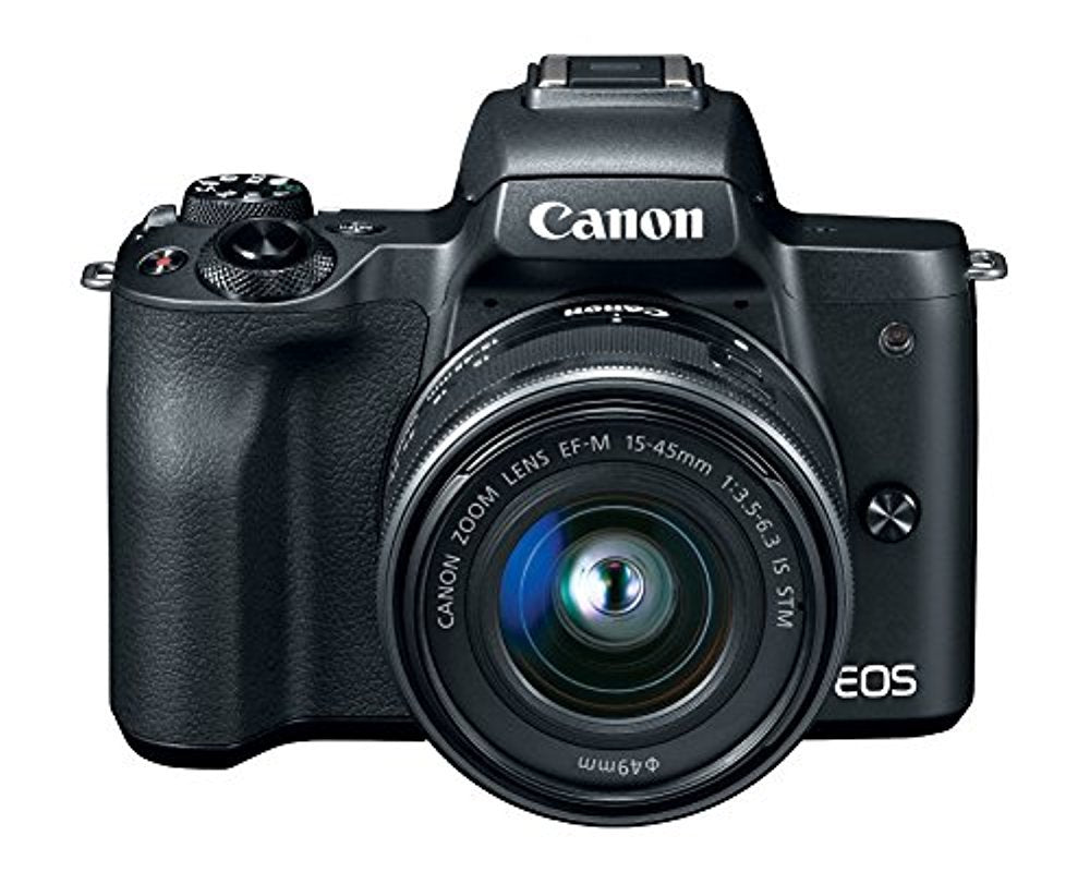Canon EOS M50 Mirrorless Vlogging Camera Kit with EF M 15 45mm Lens, Black