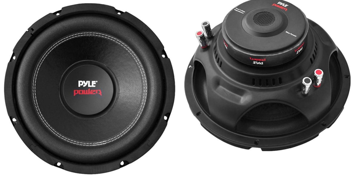 Pyle Plpw10D 10'' 2000W Car Subwoofer Audio Power Subs Woofers Dvc 2 Pack With Black Steel Basket, Non Press Paper Cone And 4 Oh