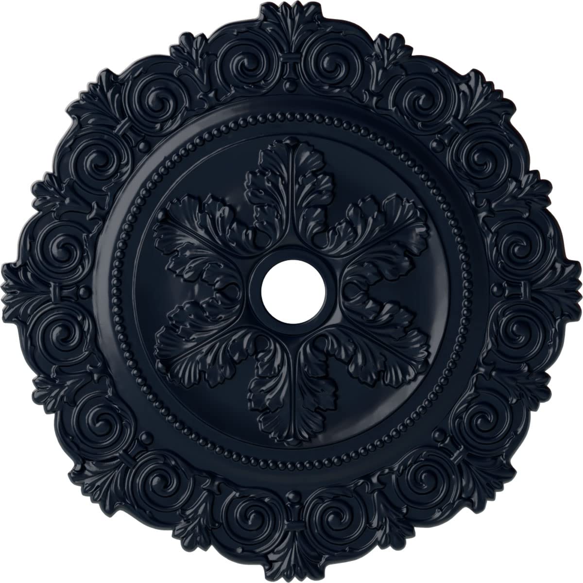 Ekena Millwork CM33SCMDF Cm33Scmdf Scroll Medallion, 33-1/4 X 3-5/8 X 1, Midnight Dream