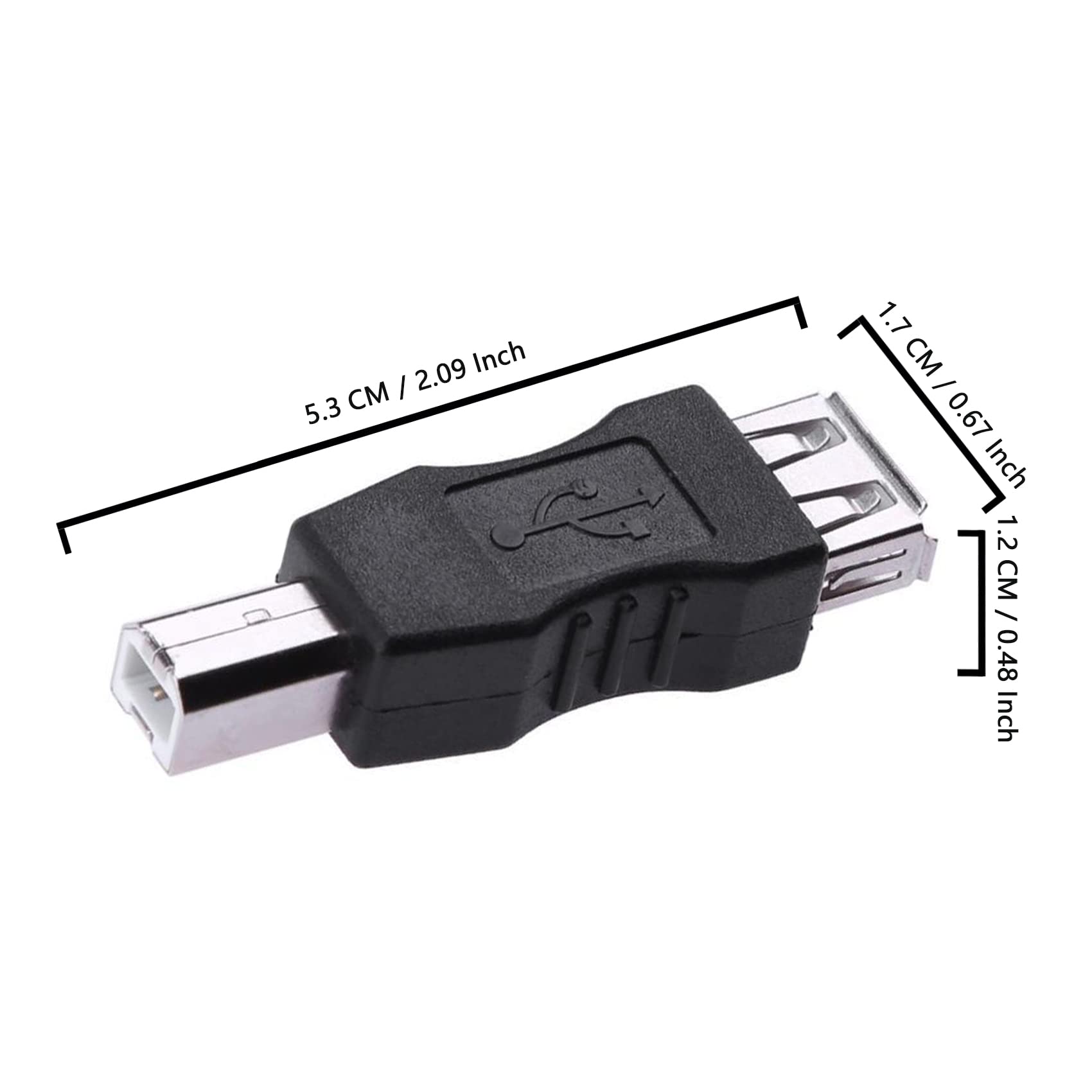 Dsyj Dsyj 01252 Usb Type A Female To Usb Type B Male Adapter (Usb_A_F Usb_B_M)