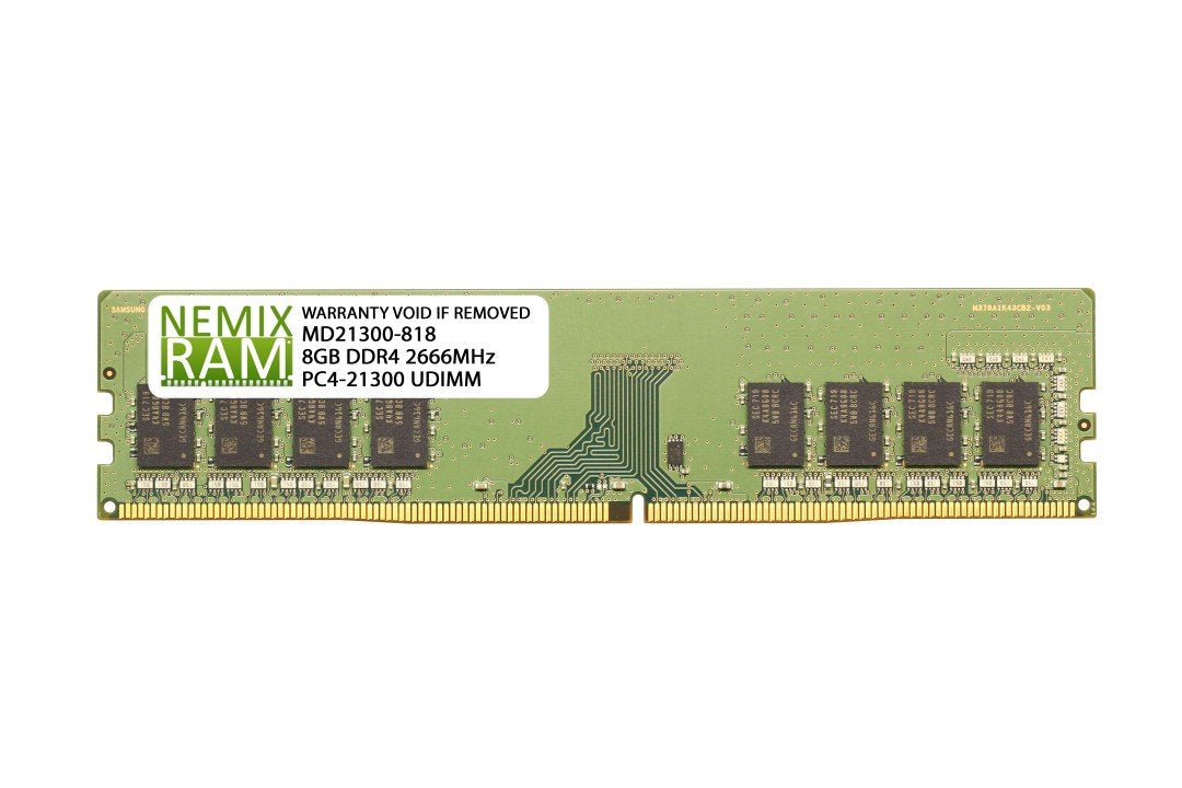 Nemix Ram 8Gb (1X8Gb) Ddr4 2666Mhz Pc4-21300 1Rx8 1.2V Cl19 288-Pin Non-Ecc Unbuffered Udimm Desktop Pc Memory Compatible With Samsung M378A1K43Db2-Ctd