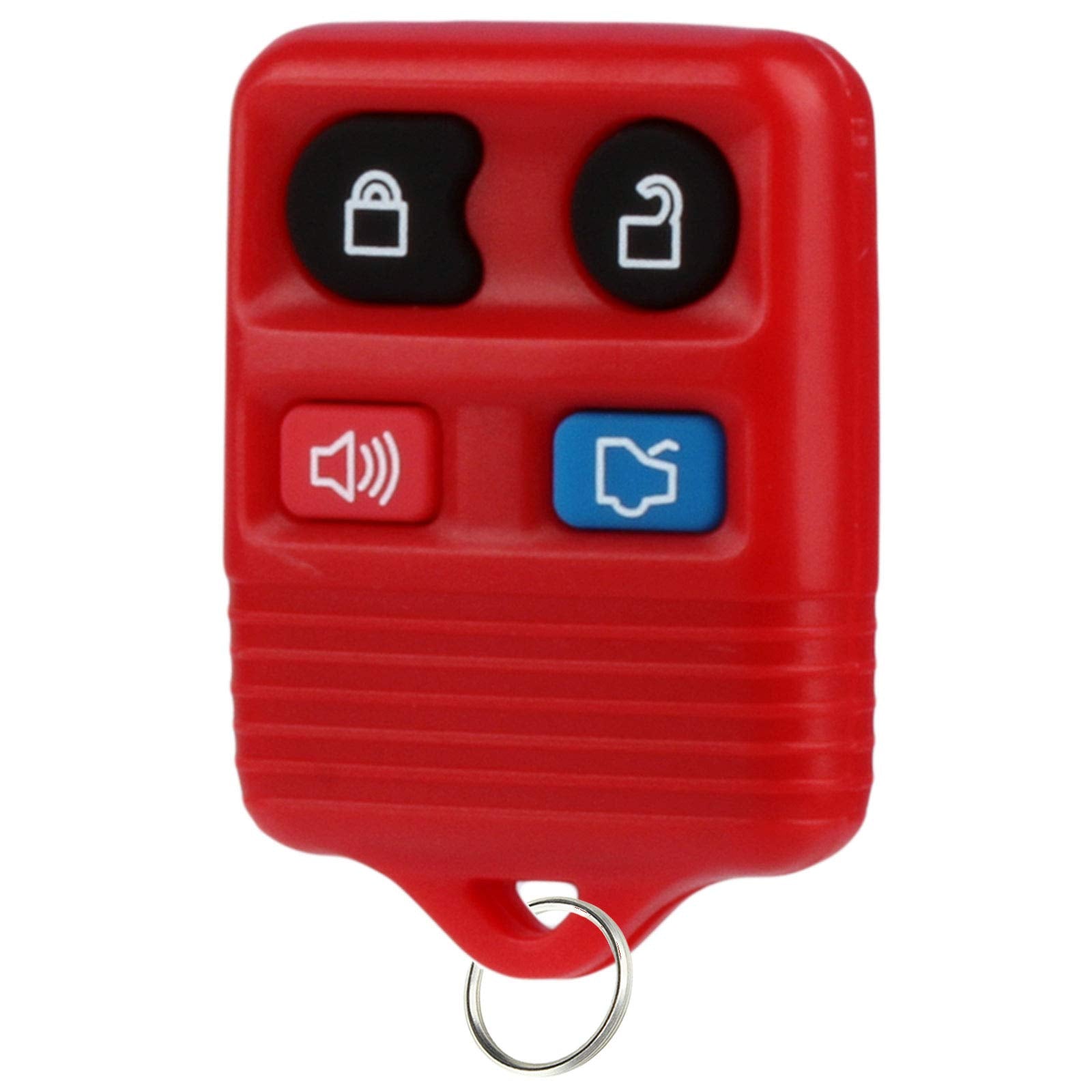 Key Fob Fits 1998 2016 Ford Lincoln Mercury Mazda Keyless Entry Remote (Red)