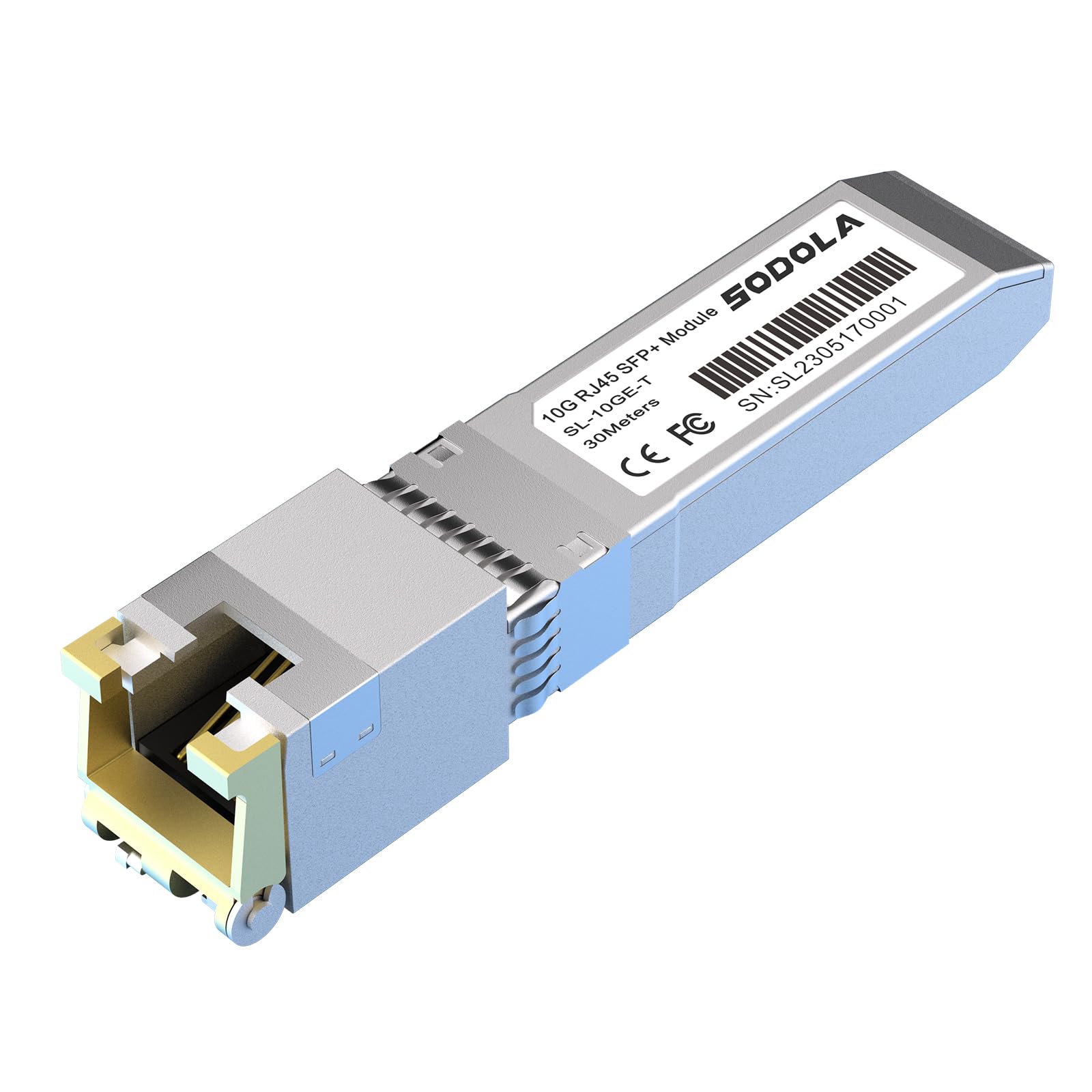 Sodola 10Gbase T Rj45 Sfp+ Module, 10G Sfp+ Rj 45 Copper Transceiver For Sodola, Sfp To Ethernet, Plug And Play,Hot Pluggable,Up