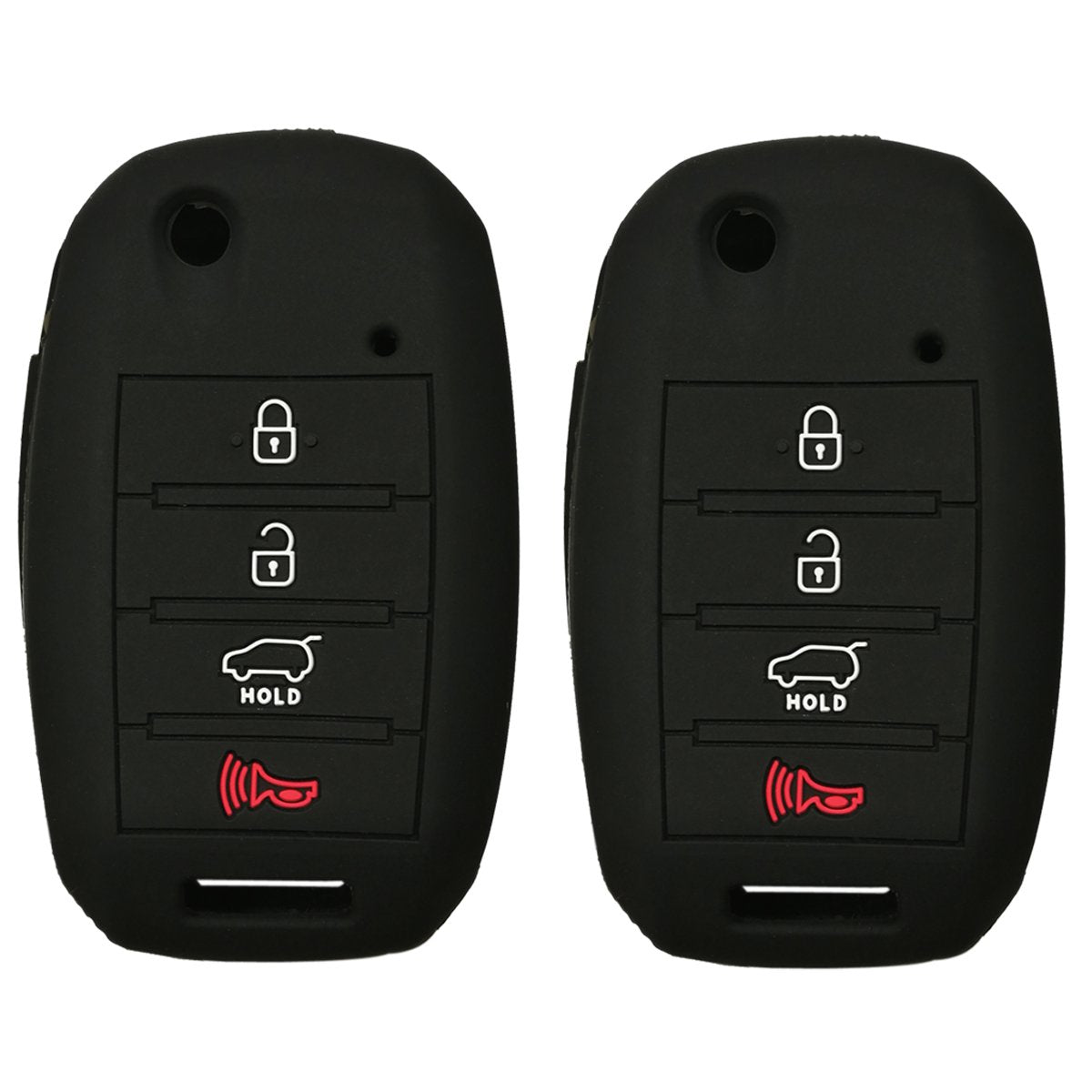 2Pcs Coolbestda Silicone 4Buttons Flip Key Fob Remote Skin Cover Protector Keyless Entry Case For 2016 2017 2018 2019 Kia Optima