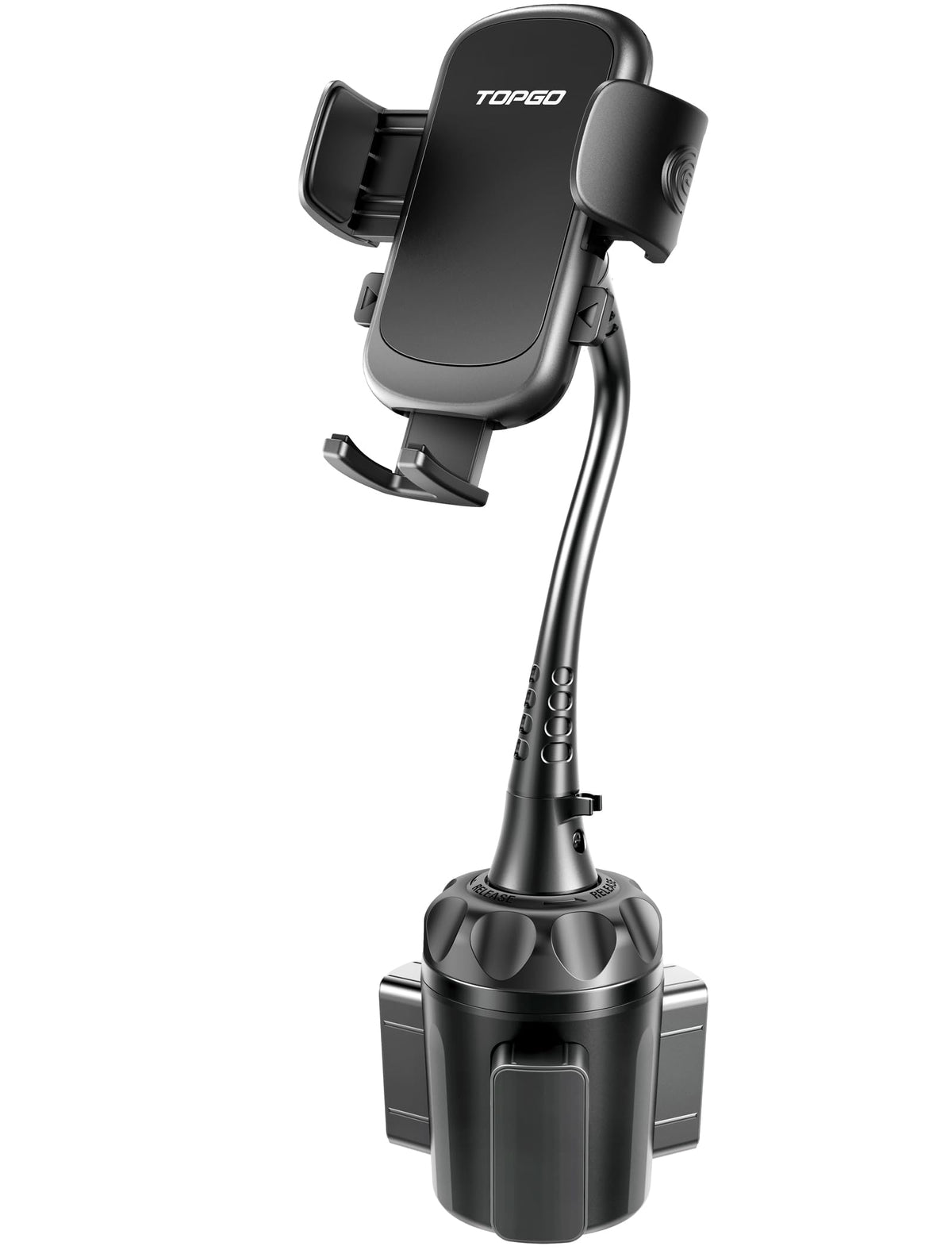 Topgo Cup Phone Holder For Car, [Upgraded Adjustable Gooseneck & Firmly Stable] Car Phone Mount, Cell Phone Automobile Cradles F