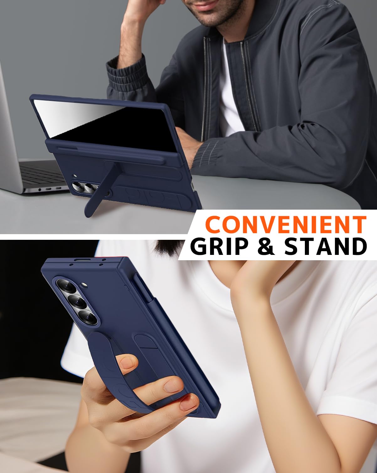 Ninki Stylus For Samsung Galaxy Z Fold 7 Case With Pen Holder & Wrist Strap, Full Body Hinge + Privacy Screen Protection For Gal