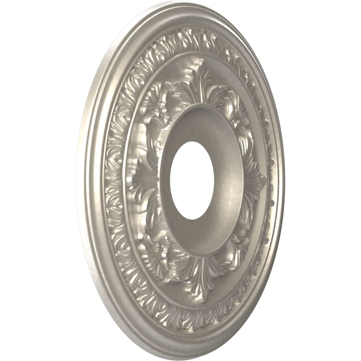 Ekena Millwork Cmp16Babal Baltimore Thermoformed Pvc Ceiling Medallion (Fits Canopies Up To 6 1/2), 16Od X 3 1/2Id X 1P, Bright