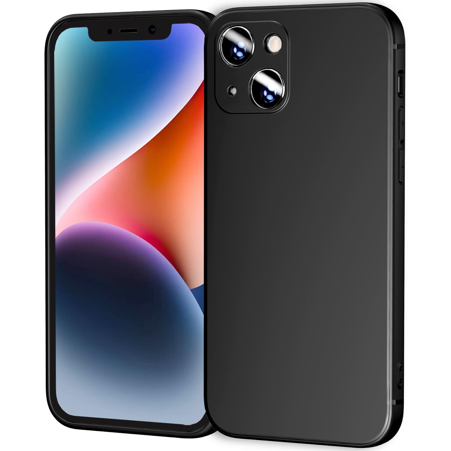 Tenoc Phone Case Compatible With Iphone 14 Plus, Black Case Anti Fingerprint Protective Bumper Matte Cover For 6.7 Inch