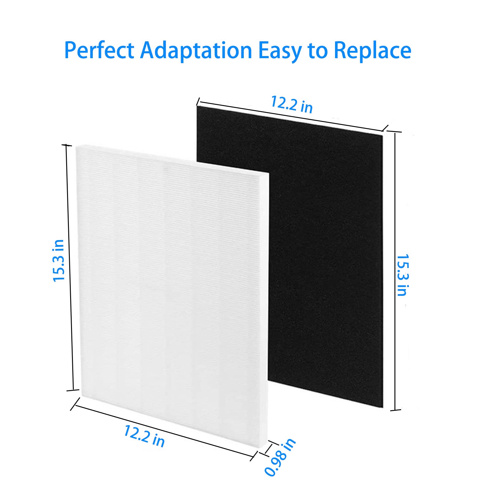 BLUTENET D3 Filter Replacement for Winix D360 Air Purifier - 5 Piece Set, Activated Carbon & True HEPA, 1 Pack D360 Filter